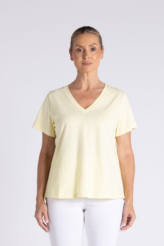 Two T's - V Neck T-Shirt / 3428