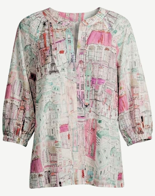 Corfu - Pretty Avenue Cotton Blouse / S2626589
