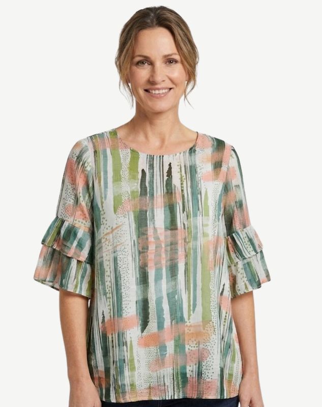 Corfu - Crystal Drift Soft Print Blouse / S2626586