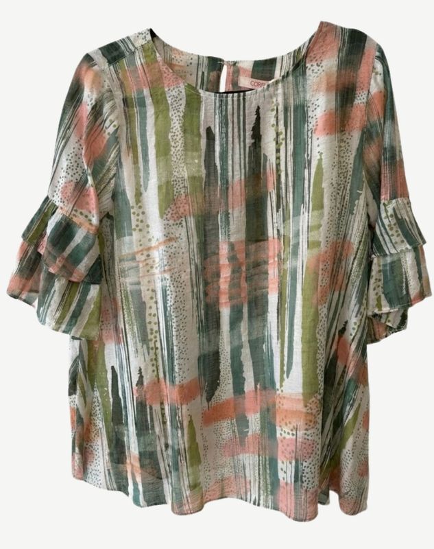 Corfu - Crystal Drift Soft Print Blouse / S2626586