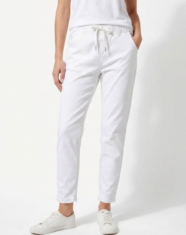 Corfu - White Micro Knit Stretch Denim / W04B2329