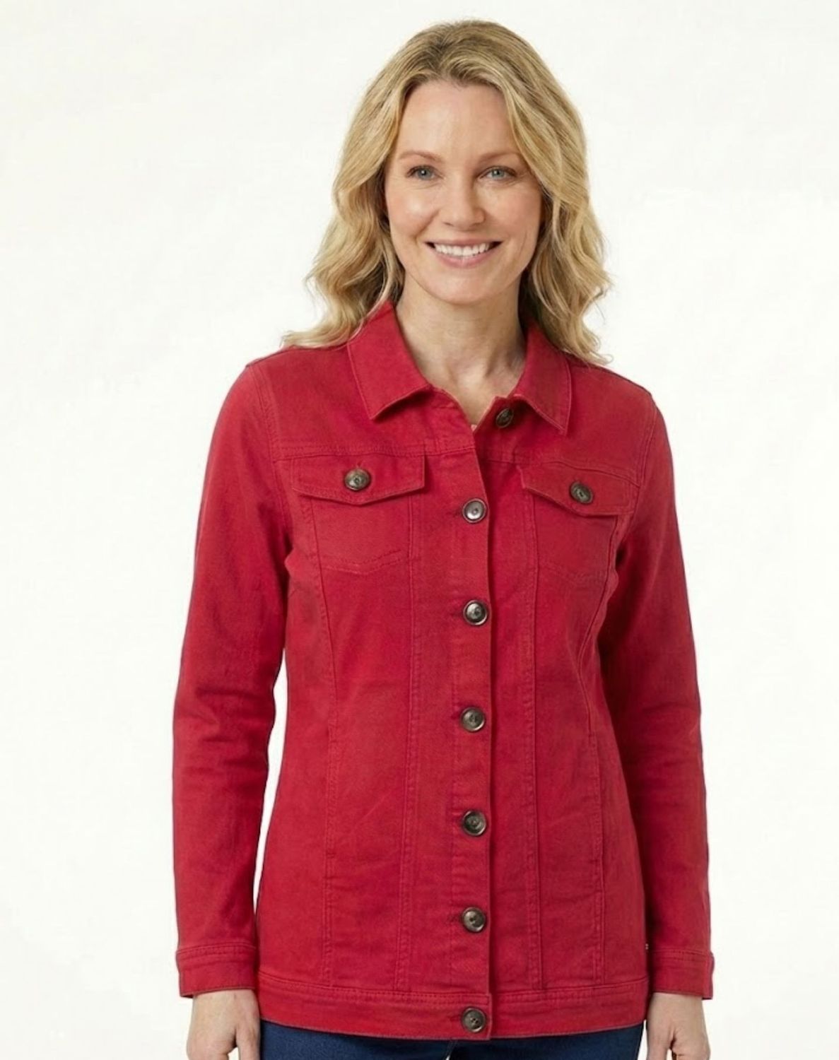 Corfu - Cherry Stretch Denim Jacket / S2617639