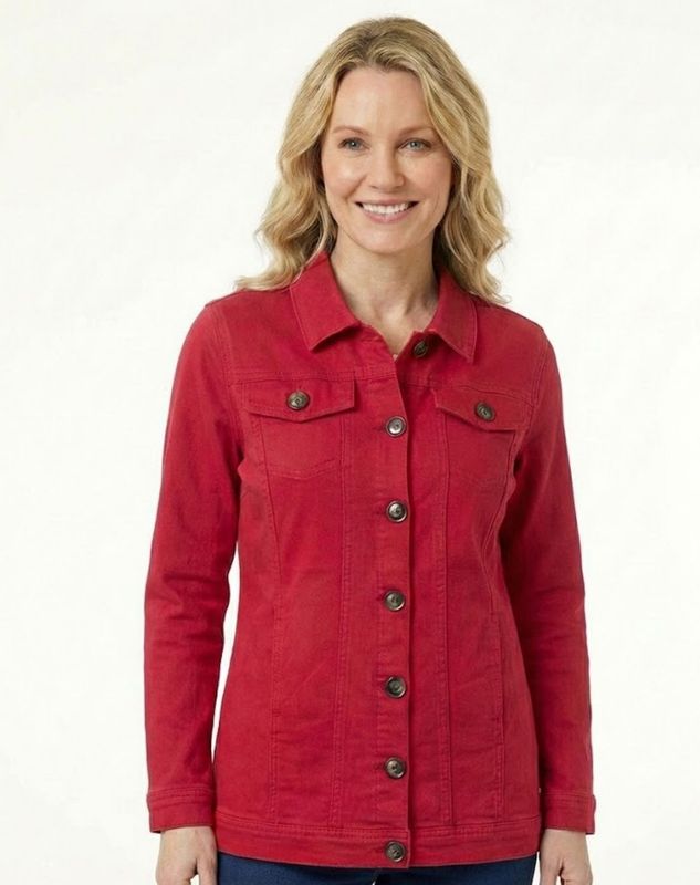 Corfu - Cherry Stretch Denim Jacket / S2617639