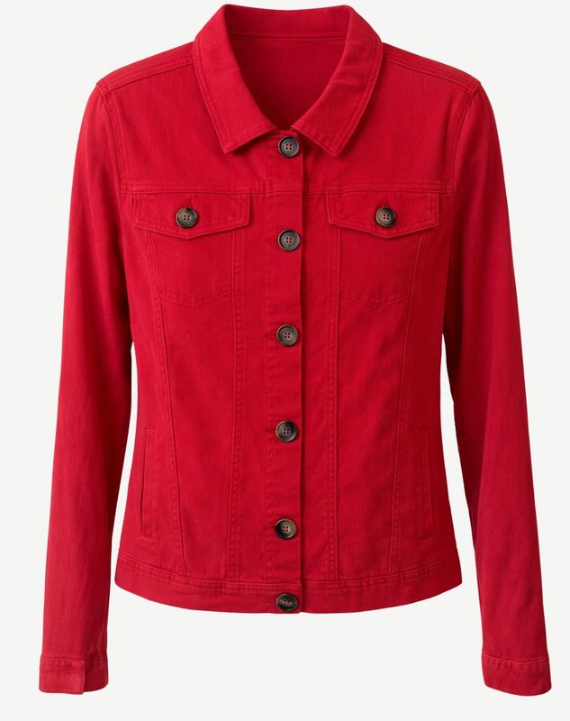 Corfu - Cherry Stretch Denim Jacket / S2617639