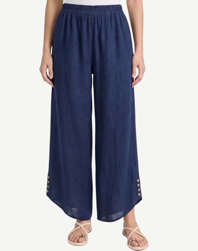 Corfu - Navy Crepe Georgette Pant / S2662457