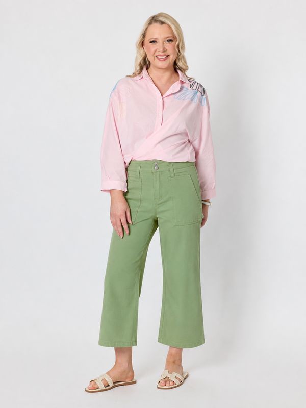 Gordon Smith - Hudson Wide Leg Crop Jean / Fern 49476
