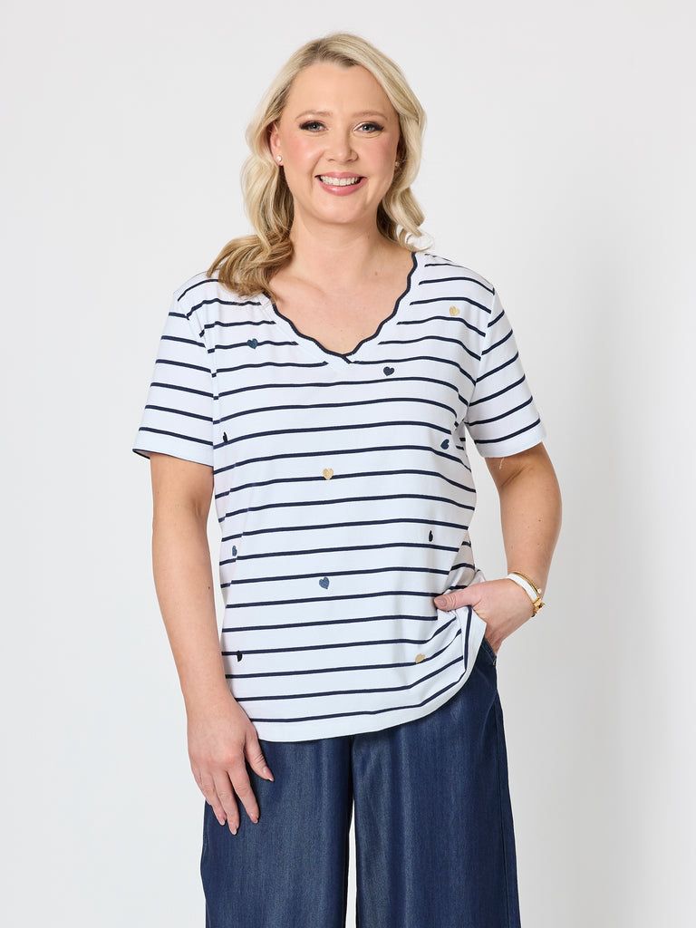 Gordon Smith - Marina Tee / Navy/White 49574