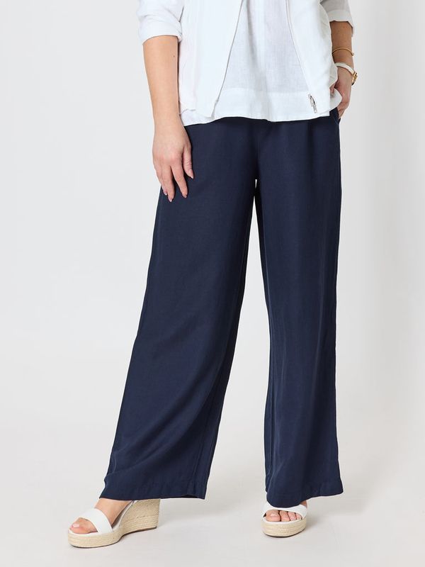 Gordon Smith - Luella Wide Leg Linen Pant / Navy 49713