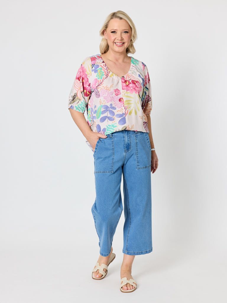 Gordon Smith - Hudson Wide Leg Crop Jean / Denim 49476