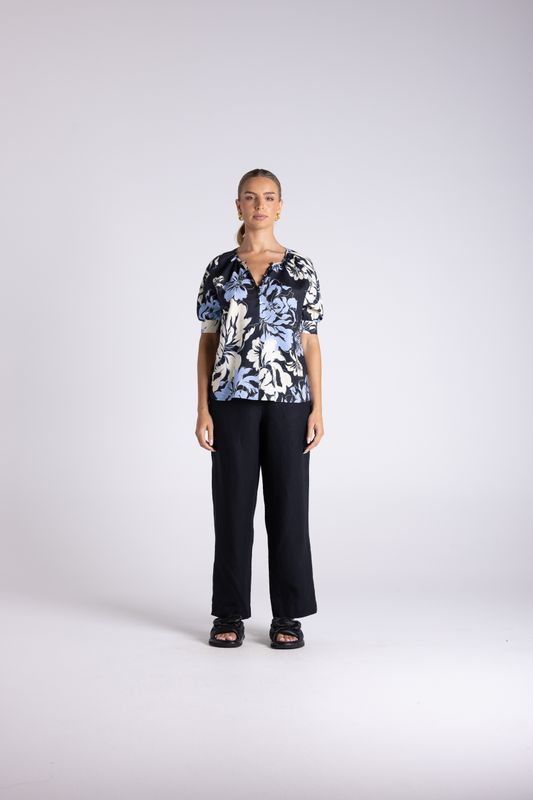 Two T's - Peonie Print Top / 3437