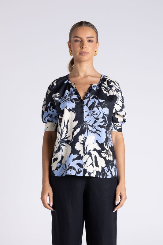 Two T's - Peonie Print Top / 3437