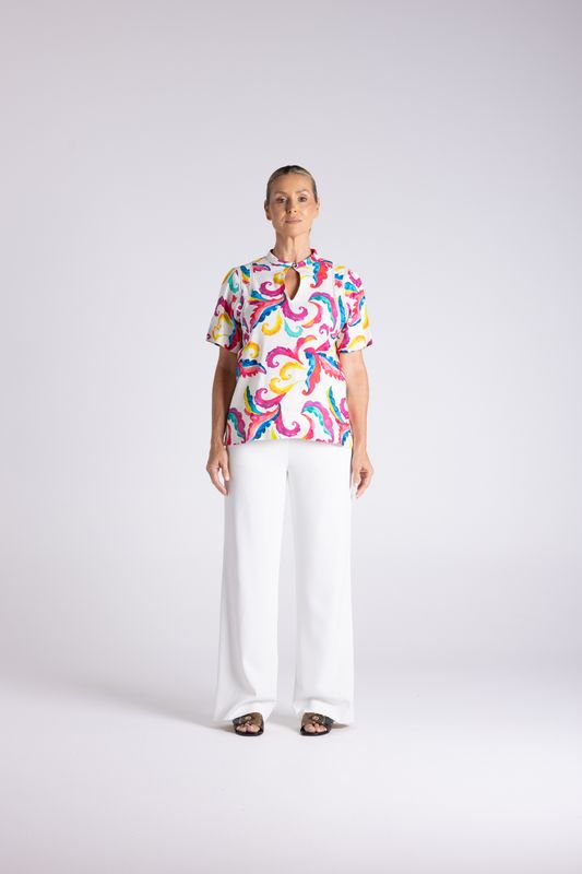 Two T's - Carnival Print Top / 3419