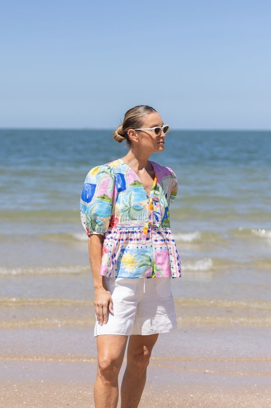 Two T's - Ibiza Bow Top / Ibiza Print 3454