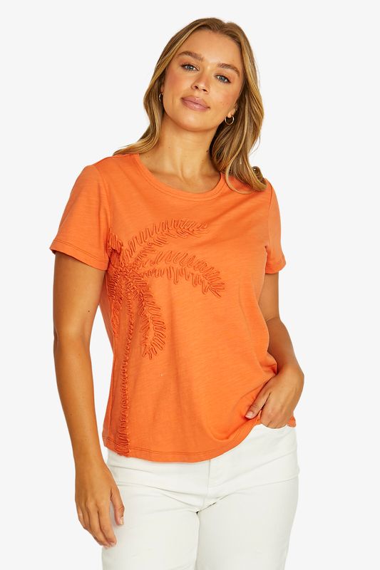 Jump - Applique Palm Tee / Amber 61612001A