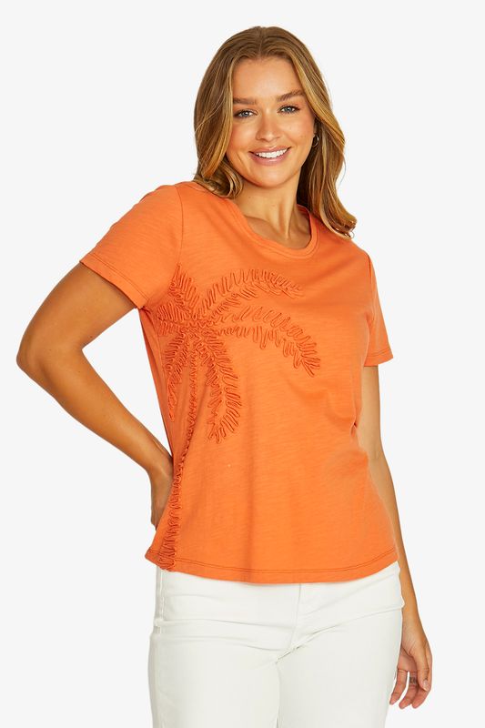 Jump - Applique Palm Tee / Amber 61612001A