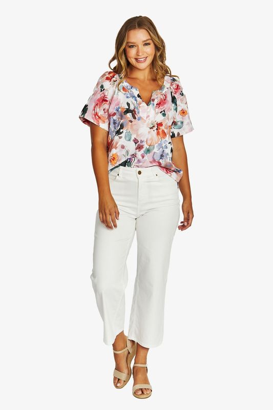 Jump - Ivory Straight Leg Jean / 616J7141A