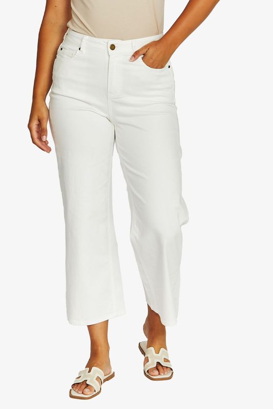 Jump - Ivory Straight Leg Jean / 616J7141A