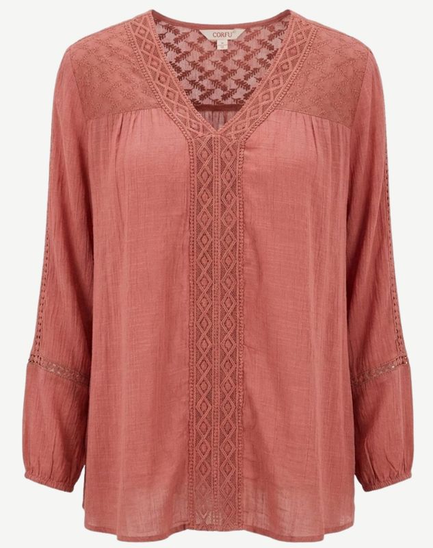 Corfu - Berry Sands Crepe Georgette Blouse / S2666448