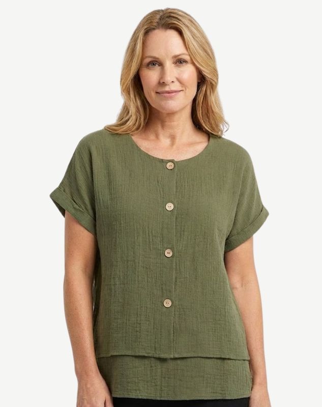 Corfu - Sagewood Soft Dressing Top / S2666571