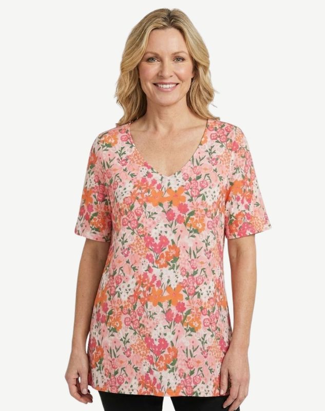 Corfu - Printed Jersey Knit / Soft Pink S2638661
