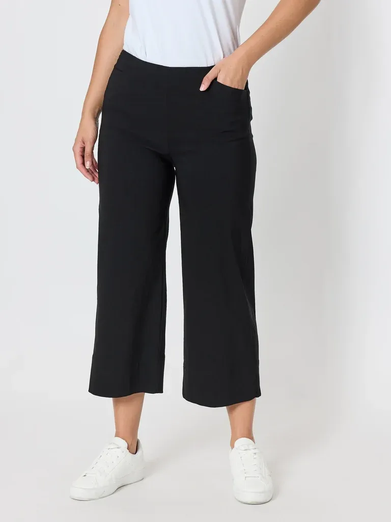 Threadz - Zara Wide Leg Pant - Black 50018