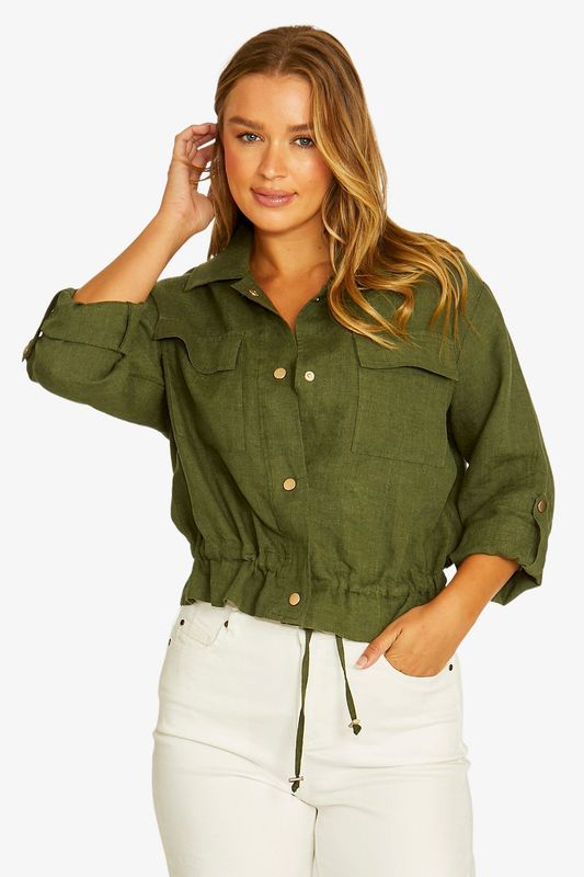 Jump - Drawstring Jacket - Evergreen 616J4027