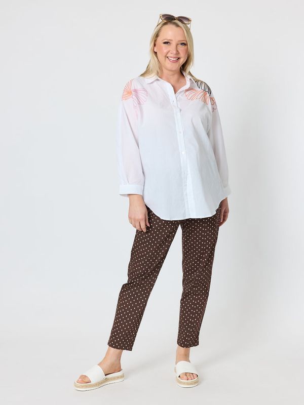 Gordon Smith - Shell Print Pant - Mocha 50075