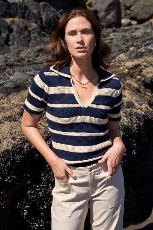 Charlie Jane - Stirling Knit / Navy Oat Stripe COH1166