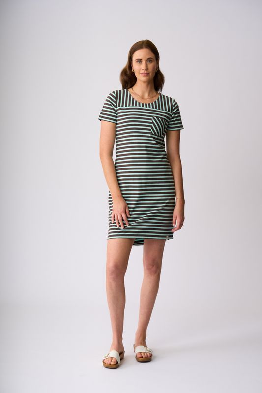 Charlie Jane - Milford Dress / Chocolate Seabreeze Stripe COH1011