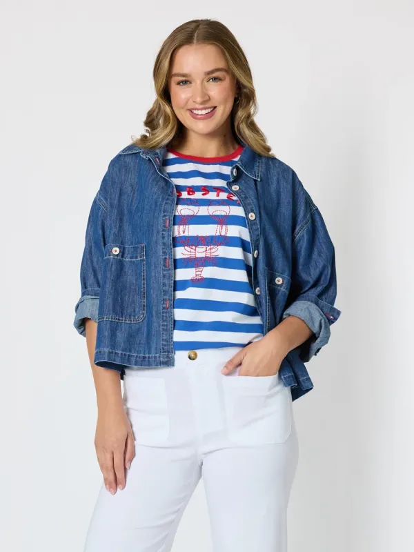 Threadz Coast Crop Denim Jacket / Denim 49702