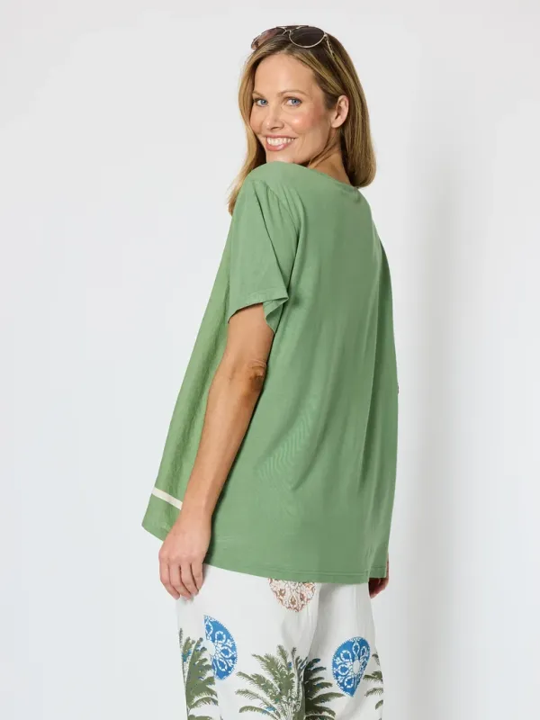 Clarity Bay Leaf Top / Fern Multi 50108