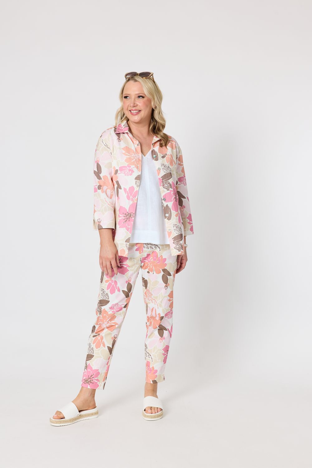 Gordon Smith Amalfi Rose Print Shirt / Pink/Multi 49473