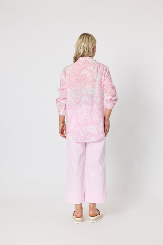 Gordon Smith Hudson Crop Denim Jean / Pale Pink 49476