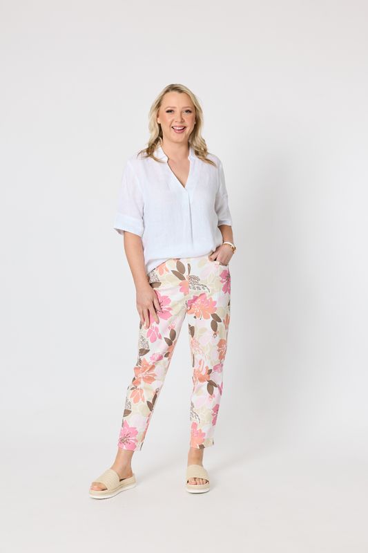 Gordon Smith Amalfi Rose Print Pant / Pink/Multi 50158