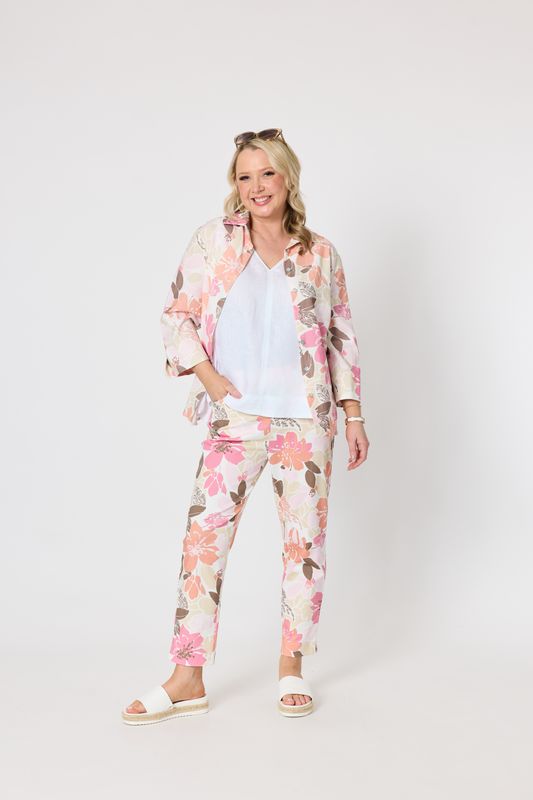 Gordon Smith Amalfi Rose Print Pant / Pink/Multi 50158