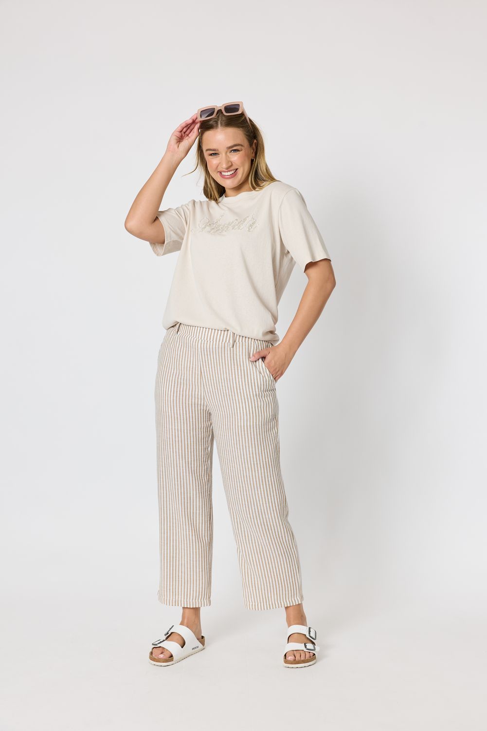 Threadz - Urban Stripe Pant / Natural White 49602