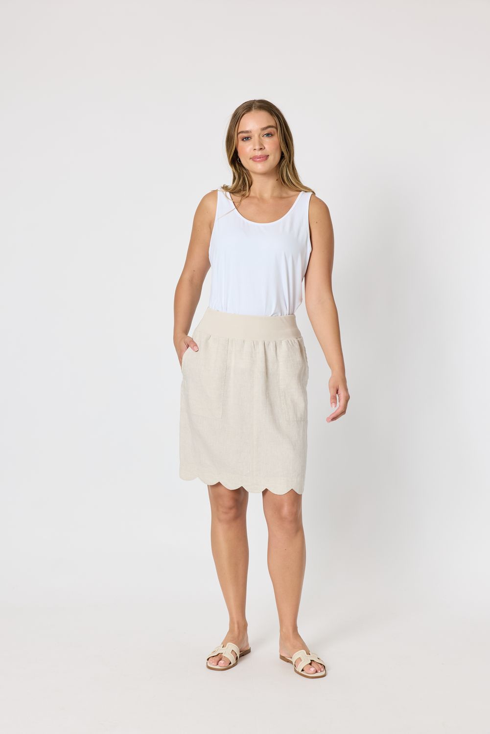 Gordon Smith - Shelley Linen Skirt / Natural 49434