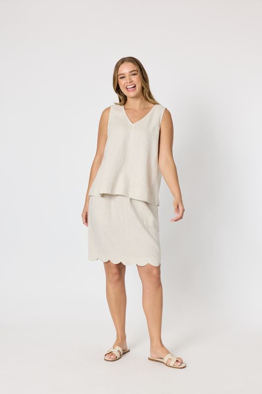 Gordon Smith - Shelley Linen Skirt / Natural 49434