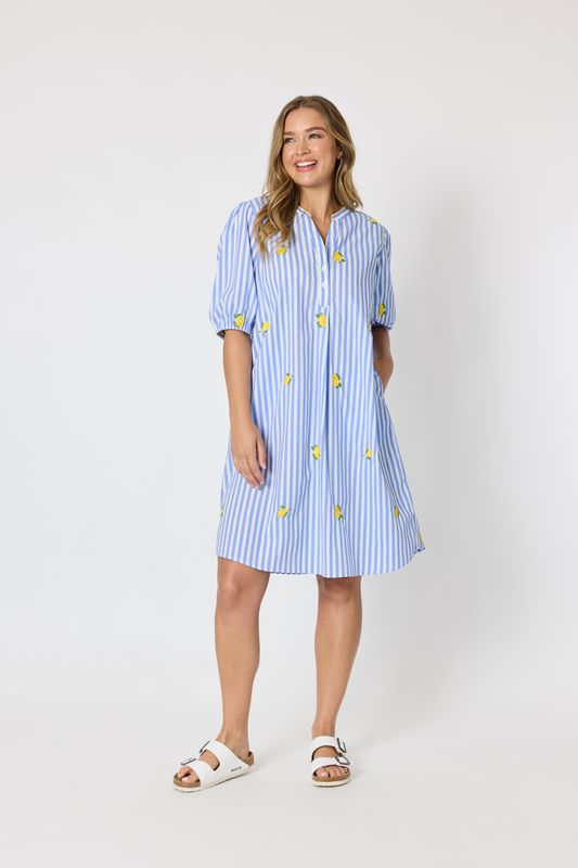 Threadz - Spritz Stripe Dress / Blue/White 49754
