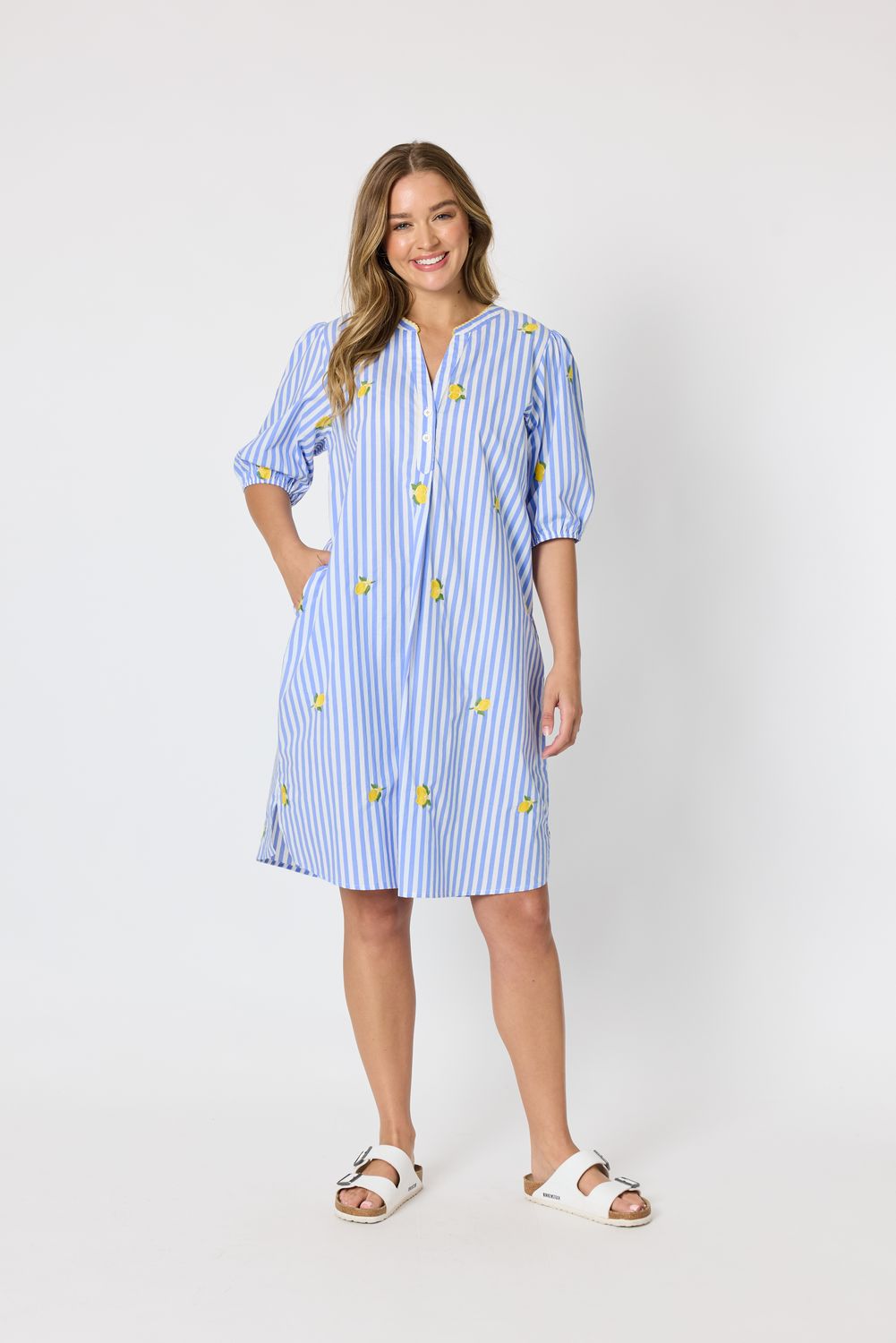 Threadz - Spritz Stripe Dress / Blue/White 49754