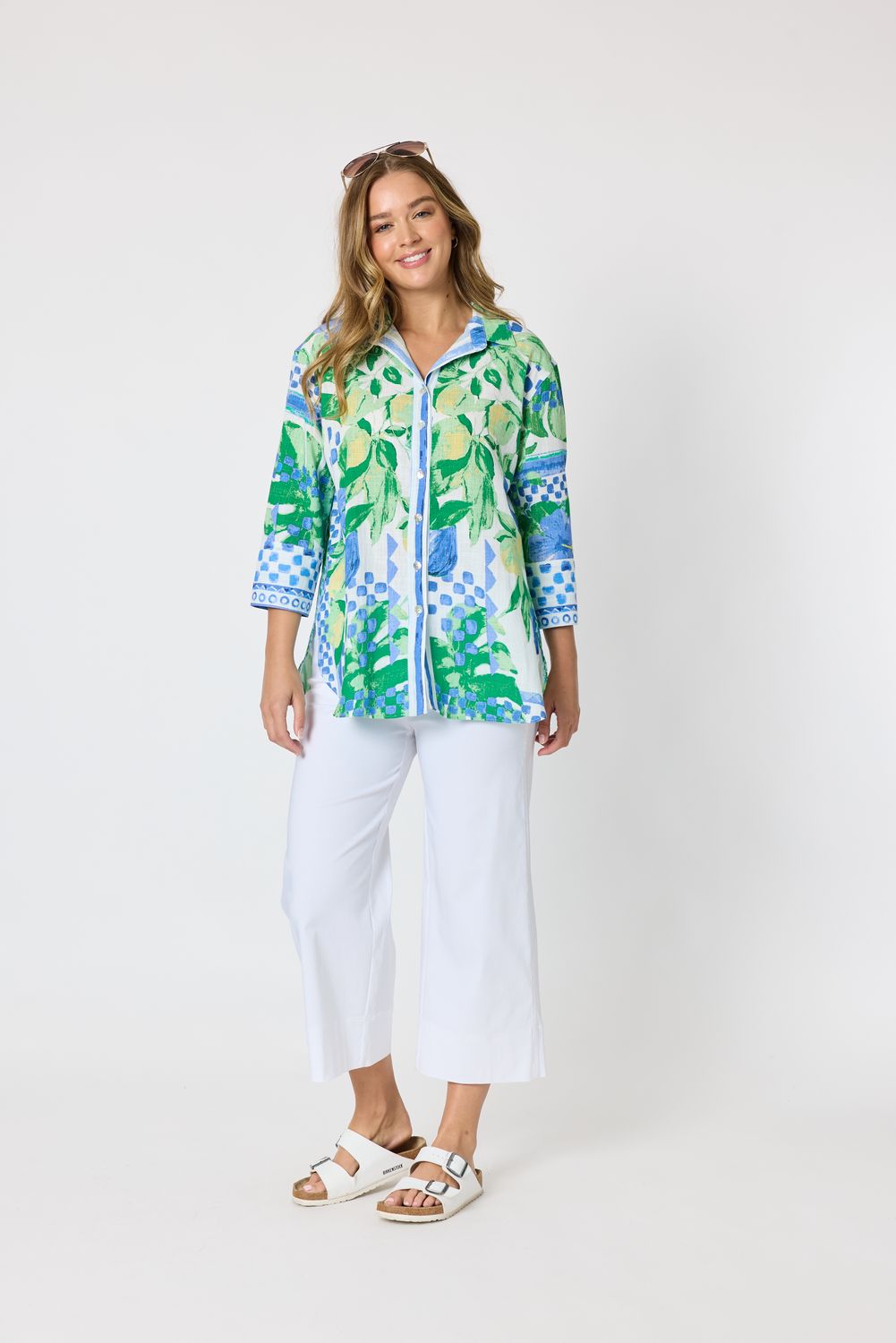 Threadz - Limoncello Print Shirt / Apple Multi 50303