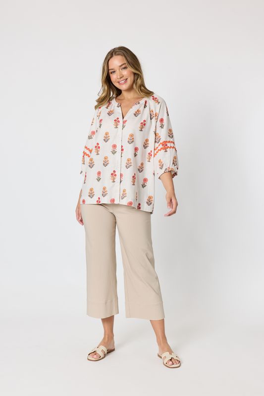 Threadz - Candelabra Flower Top / Natural Multi 50049