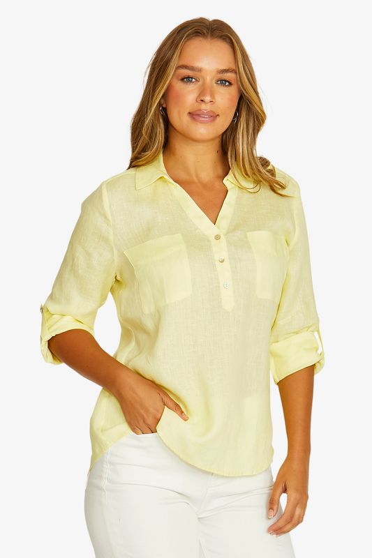 Jump - Half Placket Shirt / Sunshine 616J3091A