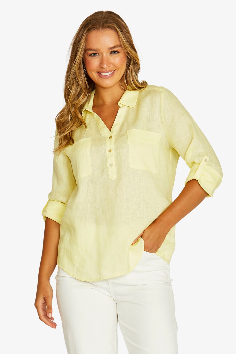 Jump - Half Placket Shirt / Sunshine 616J3091A