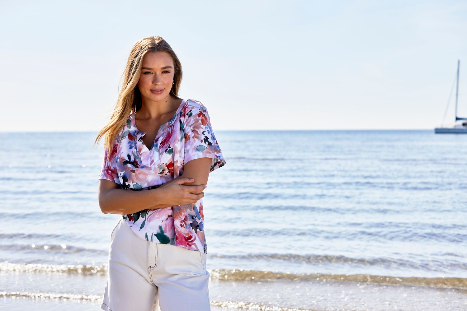 Jump - Sunset Flora Top / Multi 616J3164A