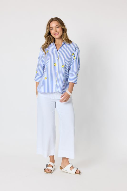 Threadz - Spritz Stripe Shirt / Blue/White 49762
