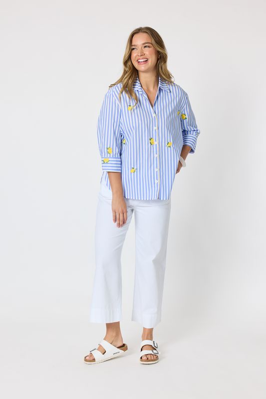 Threadz - Spritz Stripe Shirt / Blue/White 49762