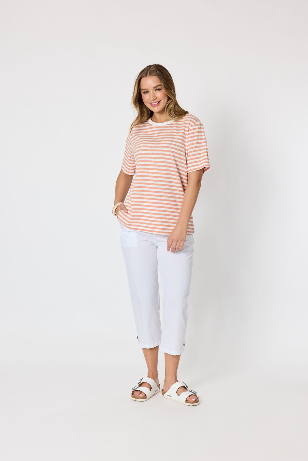 Threadz - Charmed Stripe Tee / Ginger 49791