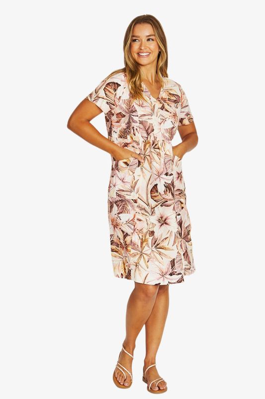Jump - Sunkissed Tropical Dress / Multi 616J5133A