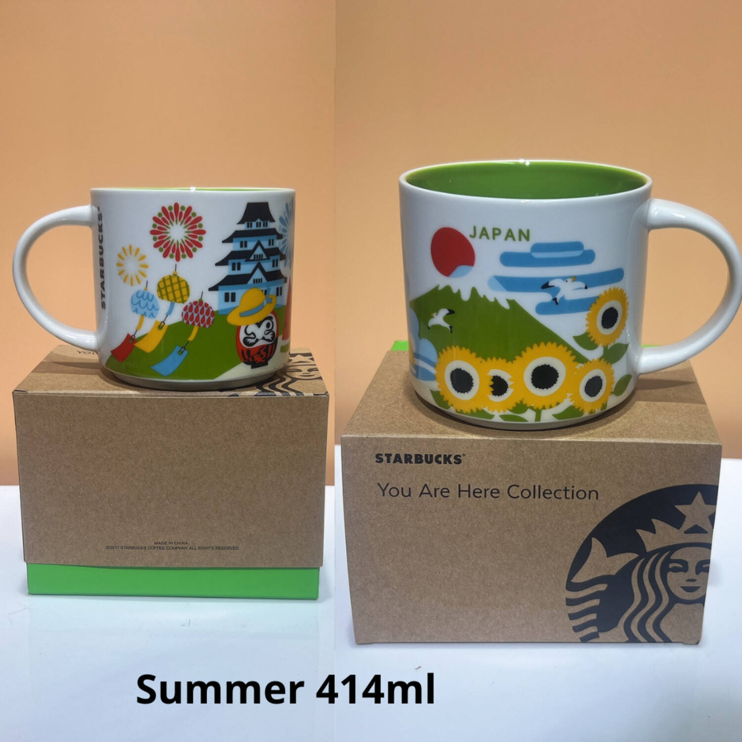 Starbucks Japan Fujimountain and four seasons coffee mug 414ml and 59ml
